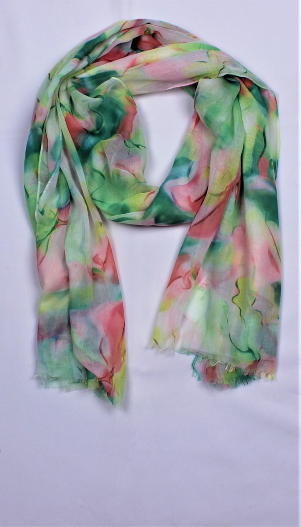 Alice & Lily printed scarf  green Style : SC/5008GRN image 0